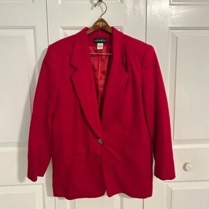 Vintage Requirement Blazer Wool Red